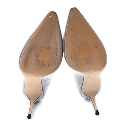 Jimmy Choo Suede Romy Pumps 39.5 Blue 6 of 9