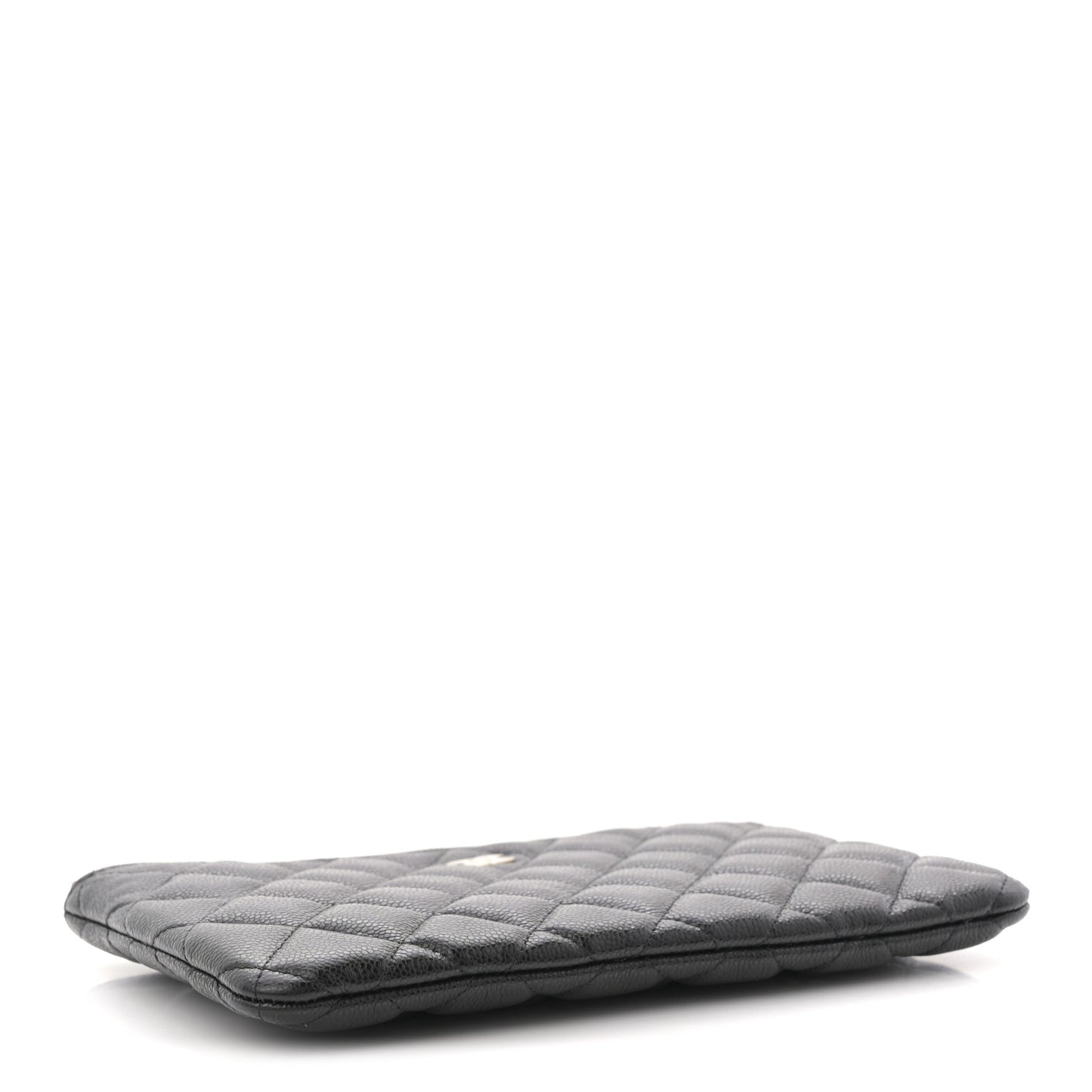 Caviar Quilted Small Zipped Pouch Black