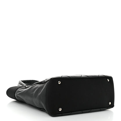 Chanel Coated Canvas Quilted Small Paris Biarritz Tote Black 4 of 10