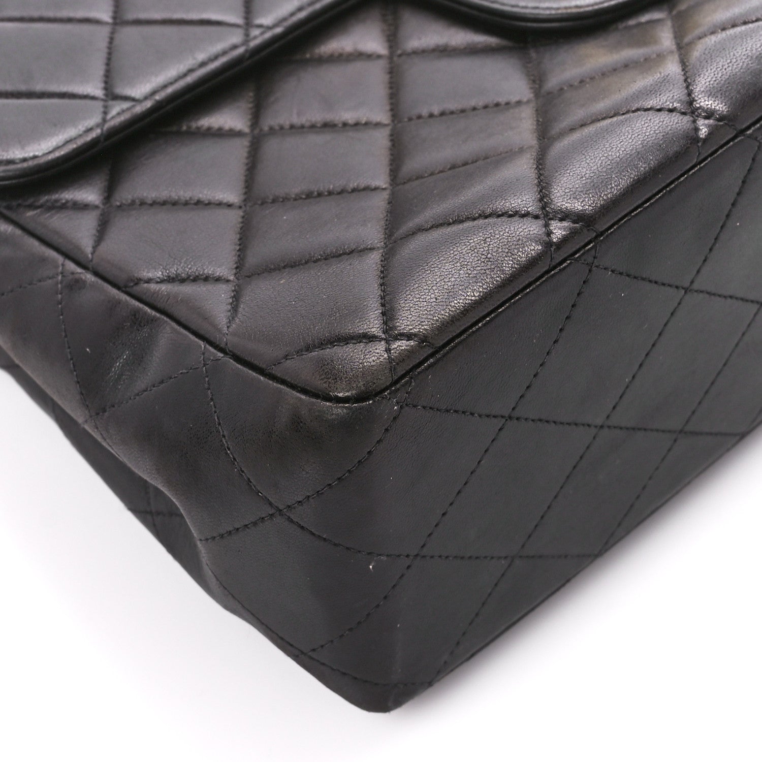 Chanel Lambskin Quilted XL Jumbo Single Flap Black 11 of 13