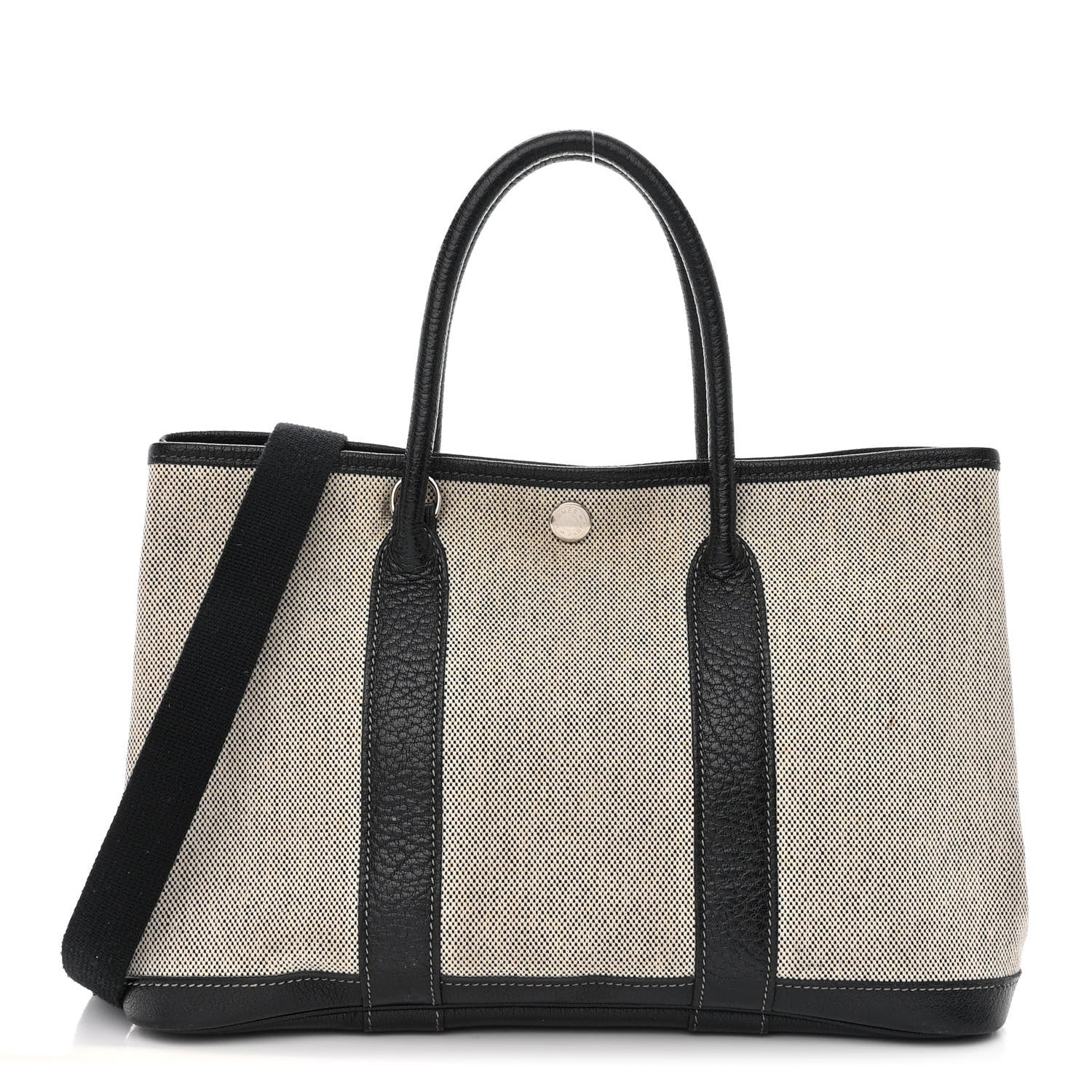 Hermes Twill D H Negonda Garden Party 30 TPM Ecru Black 1 of 10