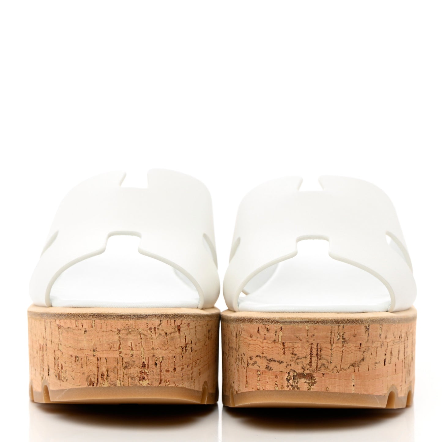 Calfskin Cork Eze 30 Sandals 38 White