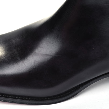 Louis Vuitton Hand Waxed Calfskin Mens LV Vendome Chelsea Boots 10 Black 5 of 7