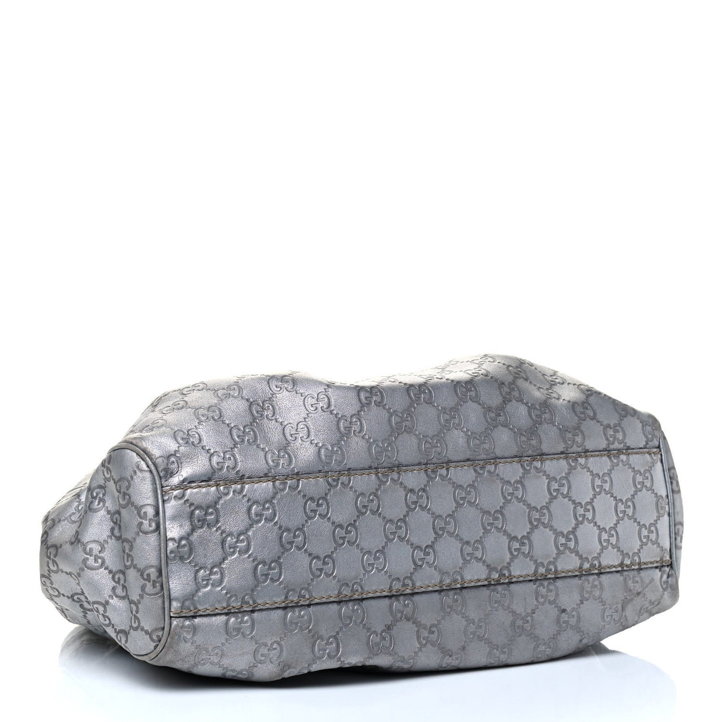 Guccissima Medium Sukey Tote Silver