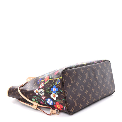 Louis Vuitton LV X TM Monogram Flowers Neverfull MM 5 of 10