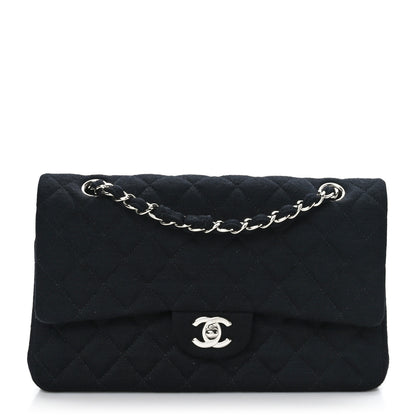 Chanel Jersey Quilted Medium Double Flap Black 1 of 9