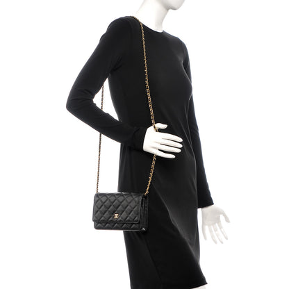 Chanel Caviar Quilted Wallet On Chain WOC Black 2 of 9