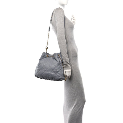 Christian Dior Lambskin Supple Macrocannage Ammi Bag Grey 2 of 10