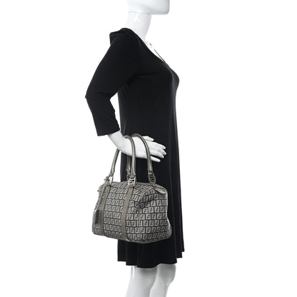 Fendi Zucchino Vachetta Forever Boston Caffe Argilla Canna di Fucile 2 of 15