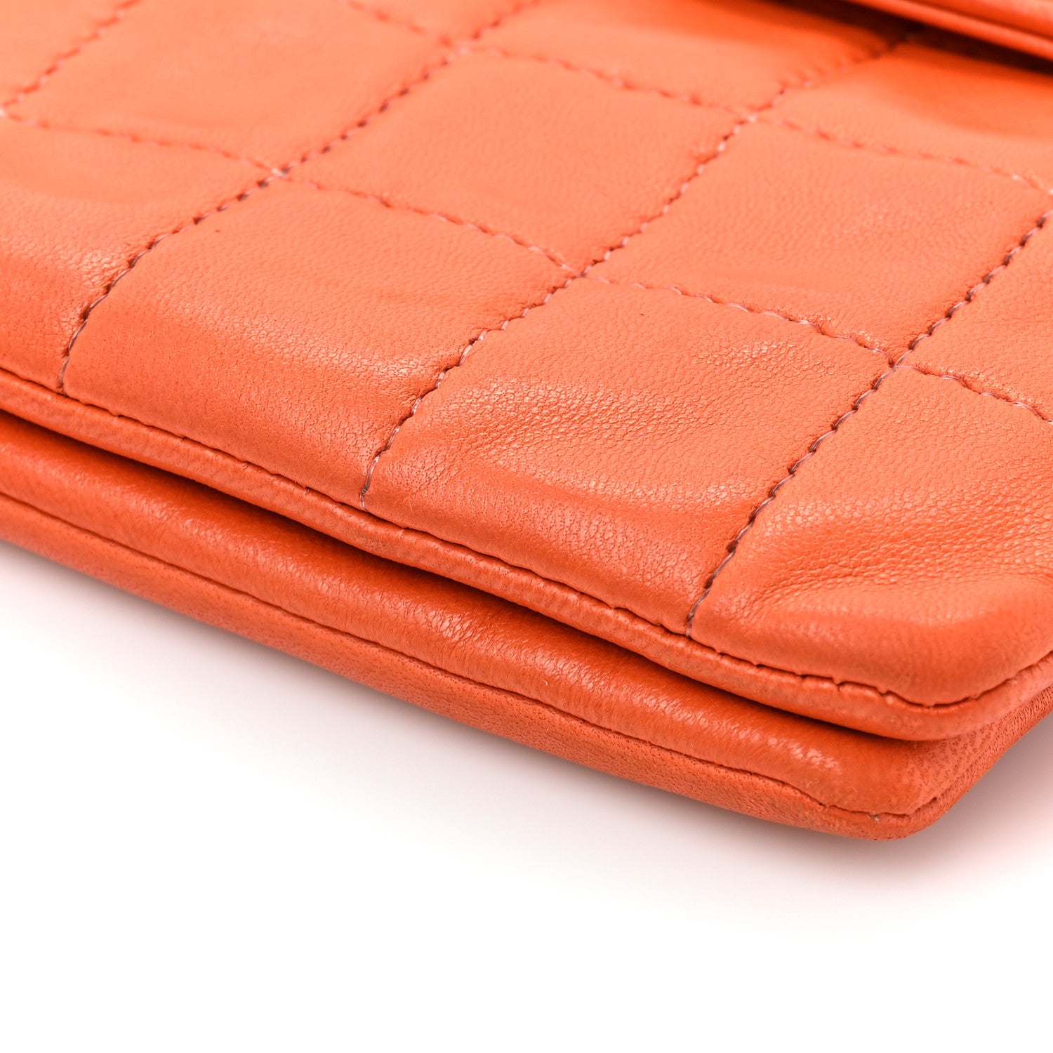 Chanel Lambskin Chocolate Bar Mademoiselle Flap Orange 12 of 21