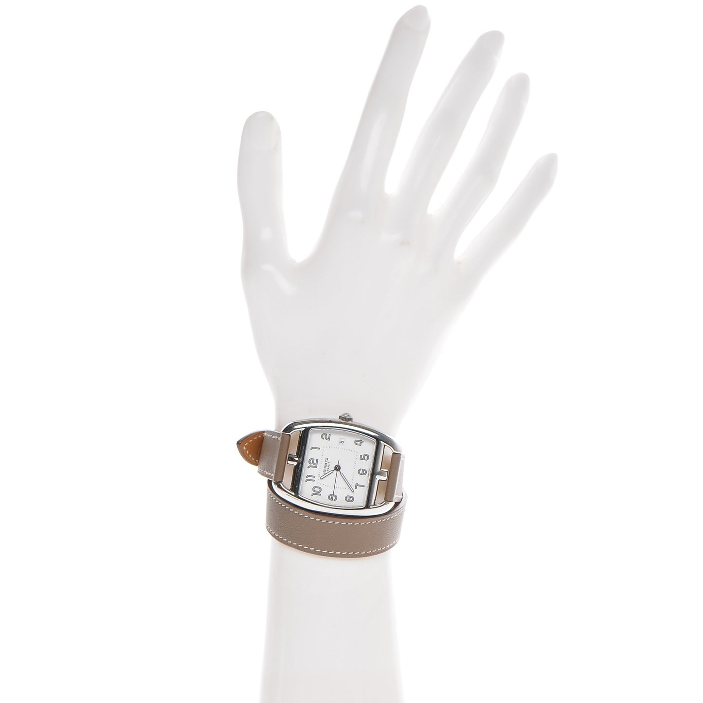 Stainless Steel Swift 33mm Cape Cod Tonneau Double Tour Quartz Watch Etoupe