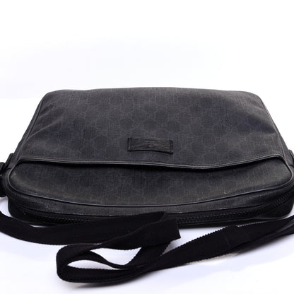 Gucci GG Plus Monogram Messenger Bag Black 12 of 13