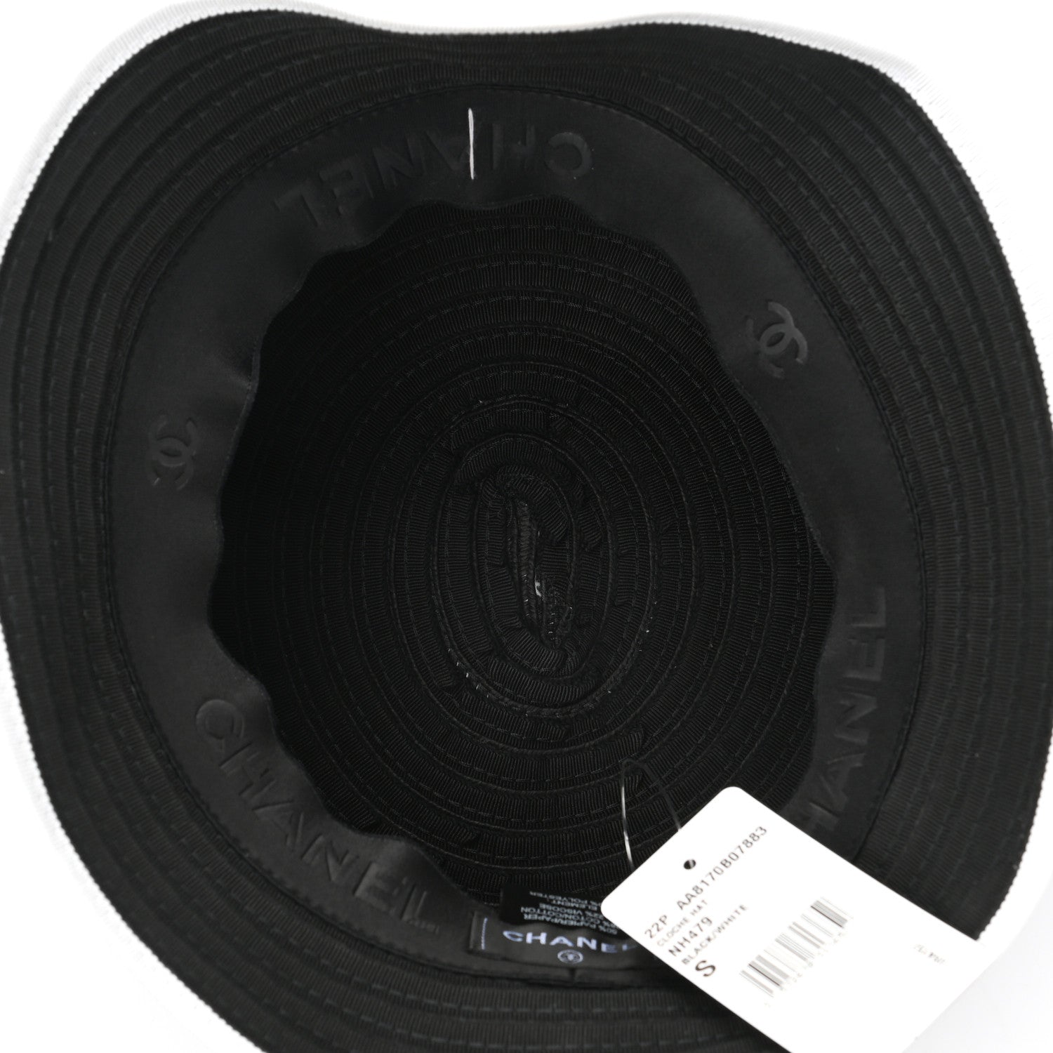 Chanel Cotton Viscose CC Bucket Hat S Black 7 of 10