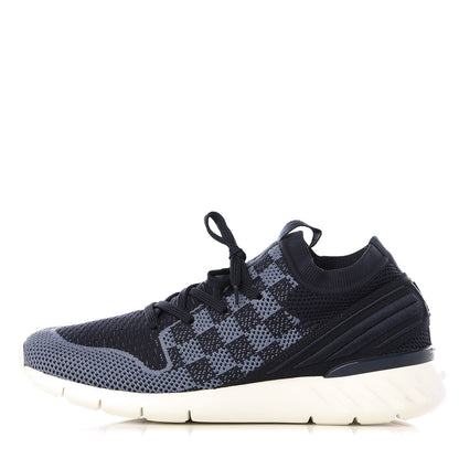 Louis Vuitton Knit Damier Fastlane Sneakers 8 Blue 2 of 30