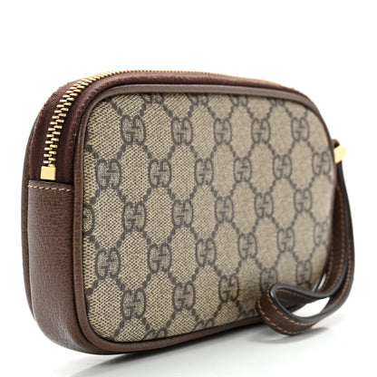 Gucci GG Supreme Monogram Ophidia Phone Case Wristlet Brown 3 of 10