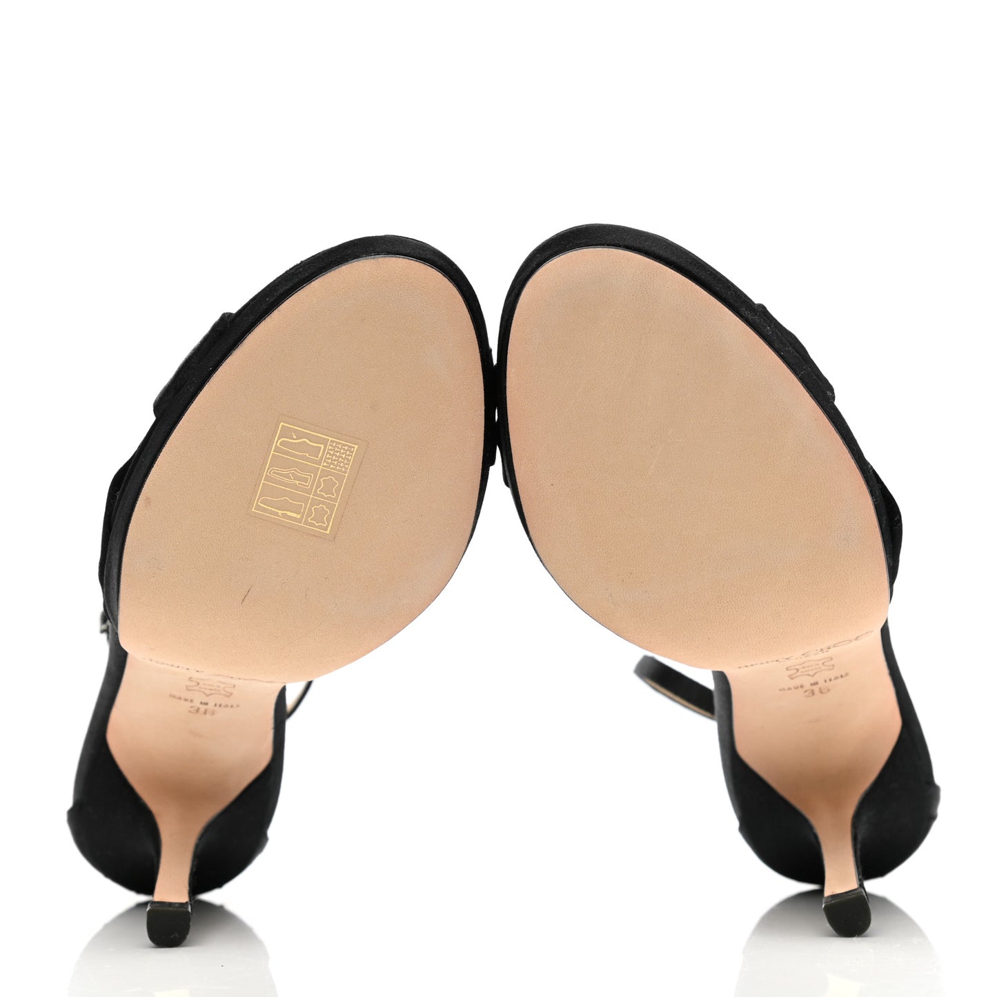 Satin Macy Sandals 36 Black