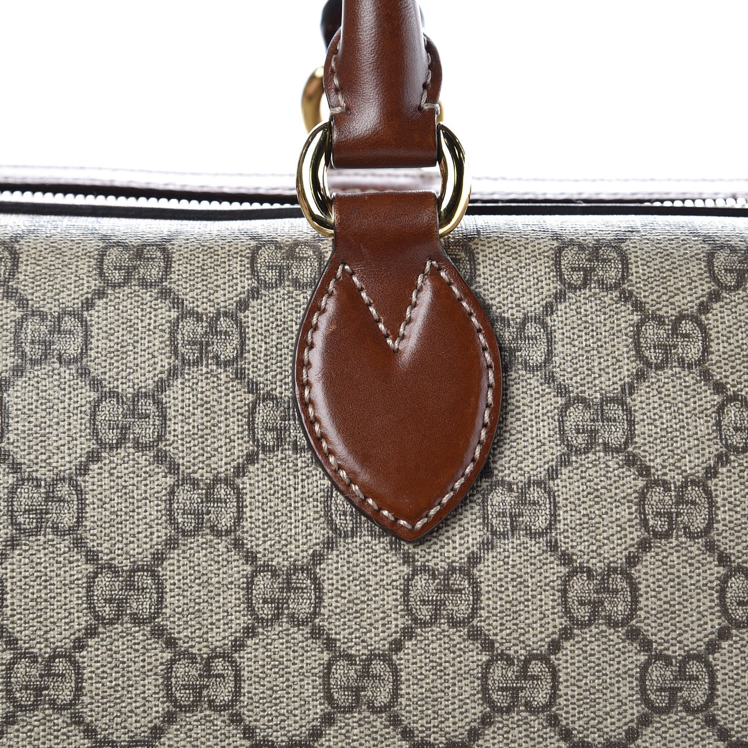 Gucci GG Supreme Monogram Medium Boston Beige Cuir 12 of 15
