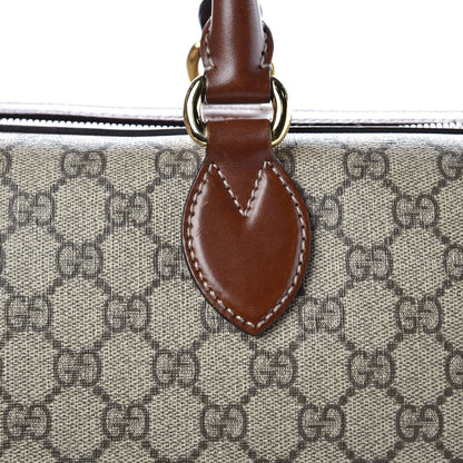 Gucci GG Supreme Monogram Medium Boston Beige Cuir 12 of 15