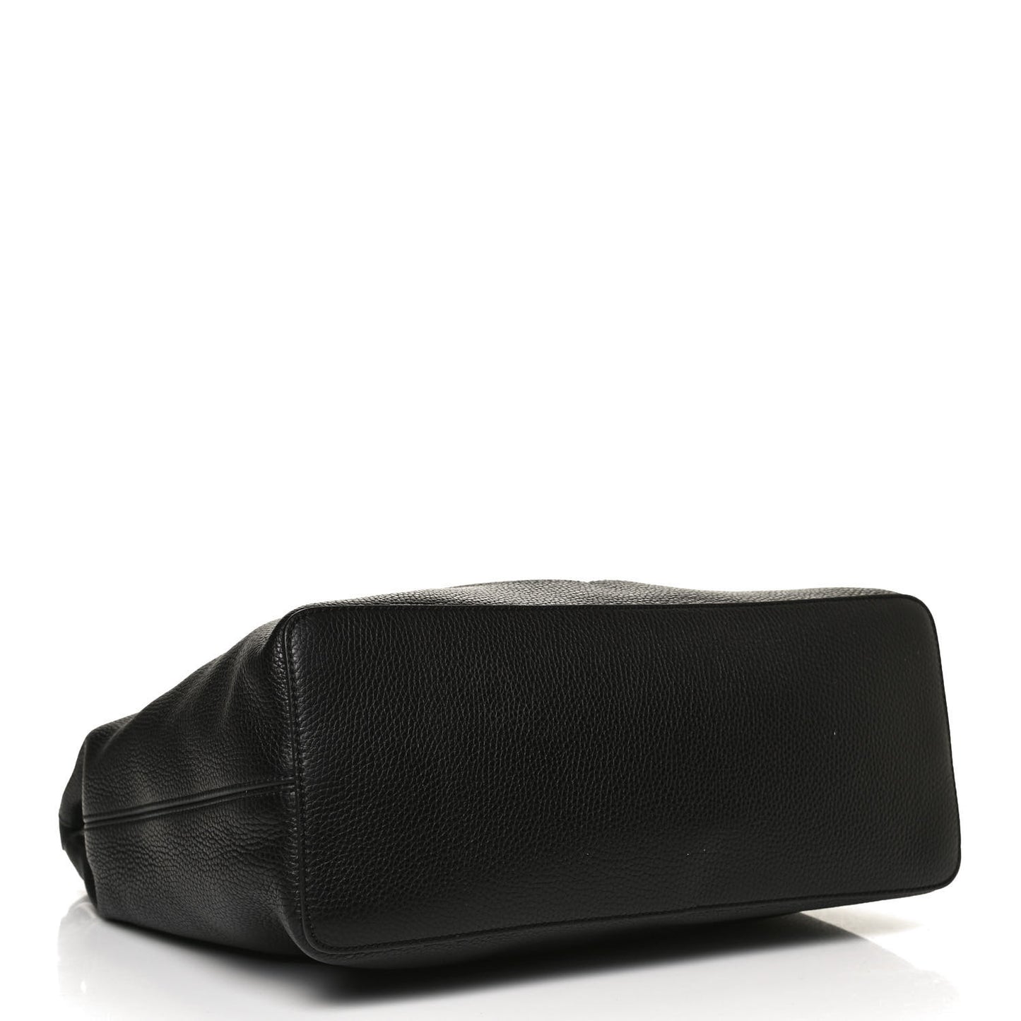 Pebbled Calfskin Large Soho Hobo Black