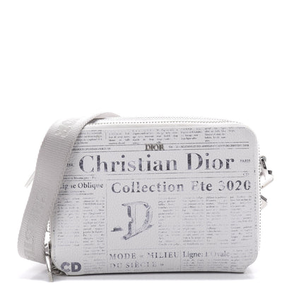 Christian Dior X DANIEL ARSHAM Grained Calfskin Newspaper Messenger White 1 of 14