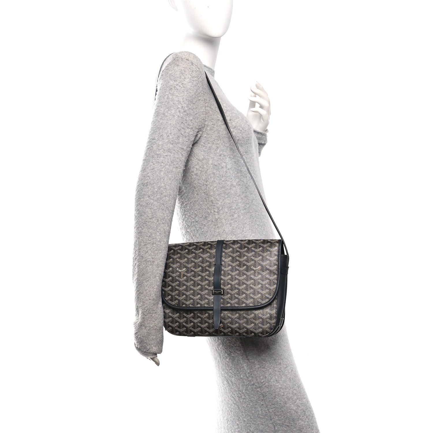 Goyard Goyardine Belvedere II MM Messenger Bag Black 2 of 12