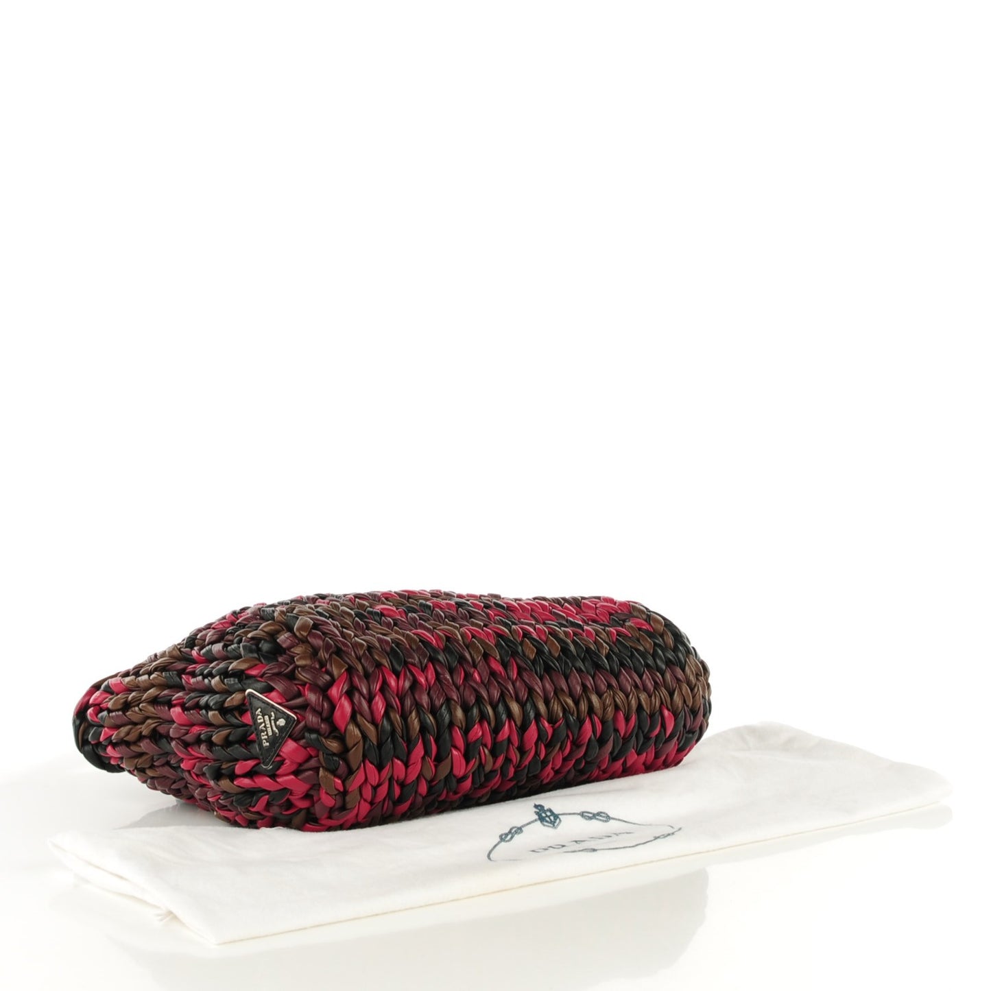 Nappa Braided Tote Multicolor Amaranto