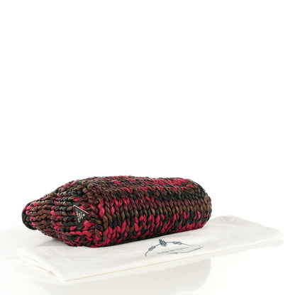 Prada Nappa Braided Tote Multicolor Amaranto 5 of 10