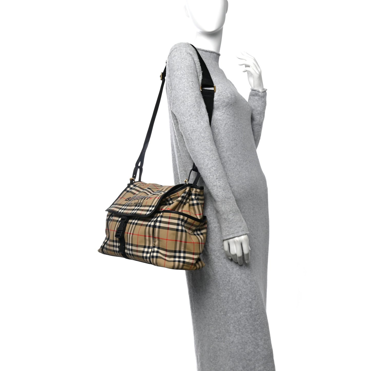 Nylon Vintage Check Logo Diaper Bag