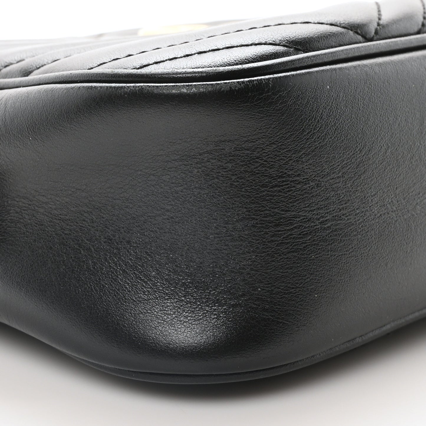 Calfskin Matelasse Small GG Marmont Chain Shoulder Bag Black