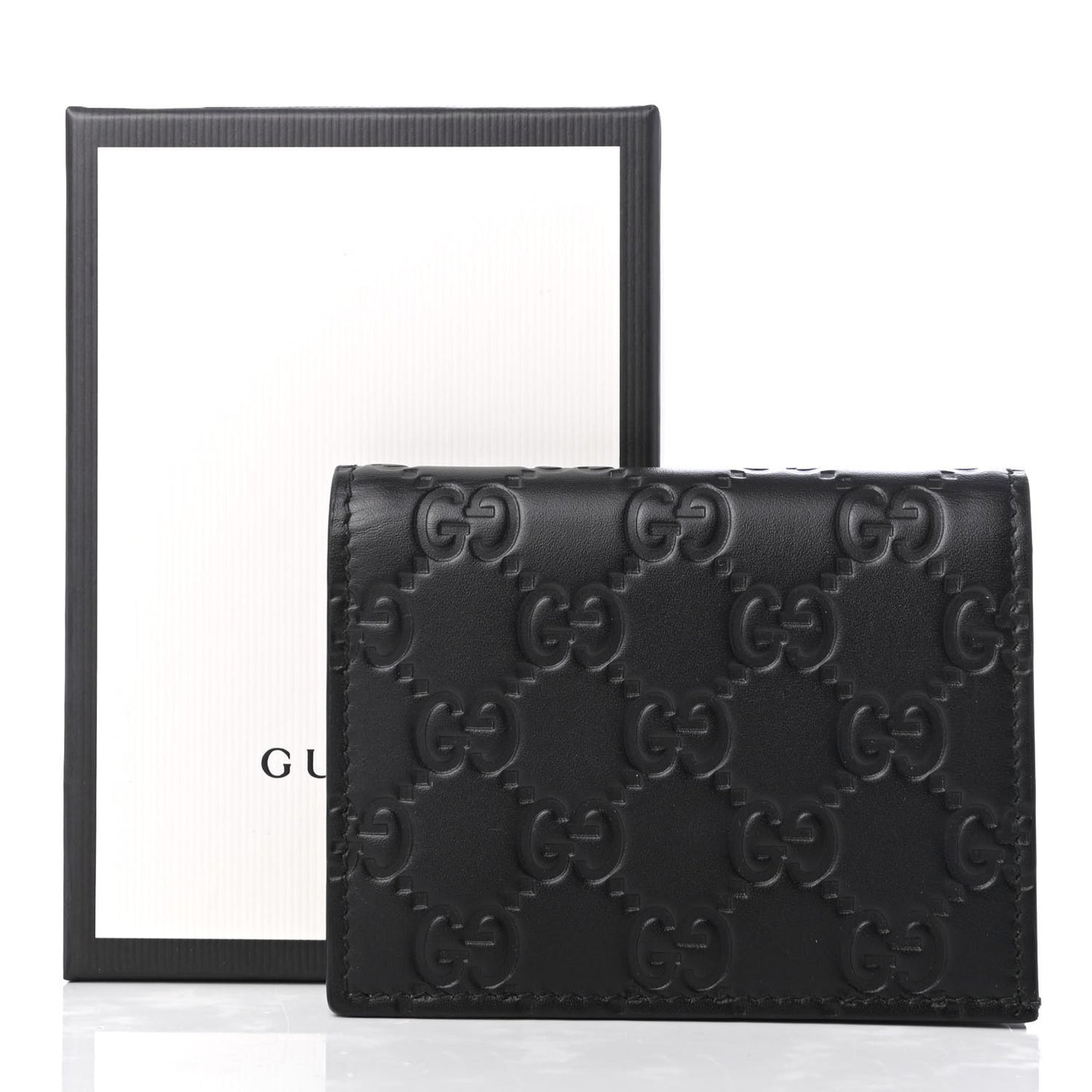 Guccissima Card Case Wallet Black