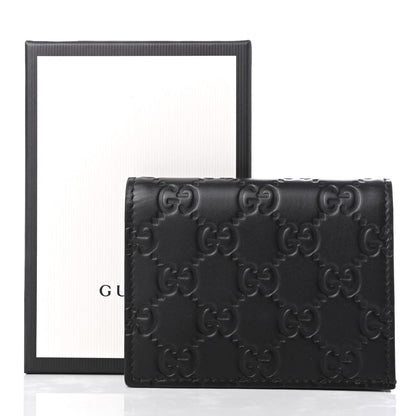 Gucci Guccissima Card Case Wallet Black 8 of 8