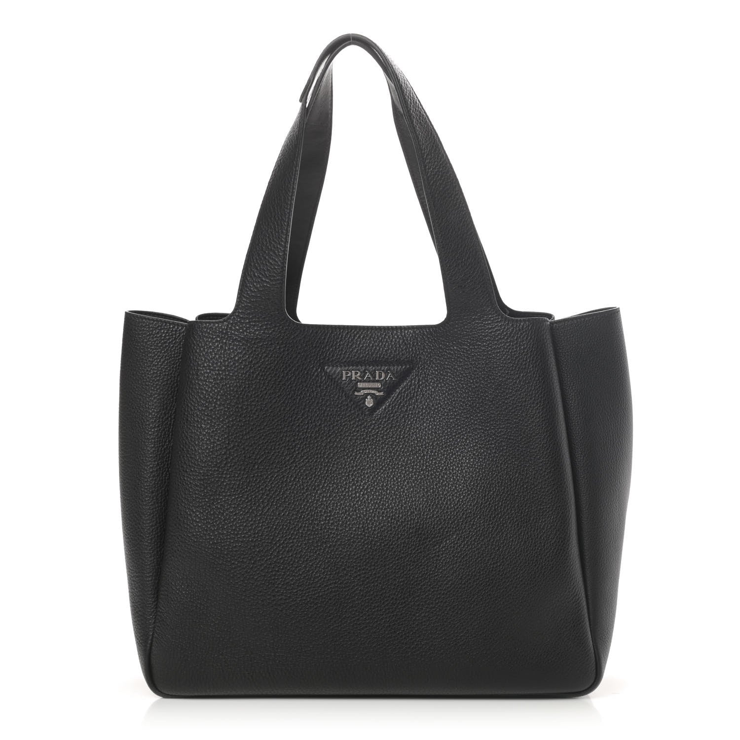 Prada Vitello Daino Soft Large Dynamique Tote Black 1 of 18