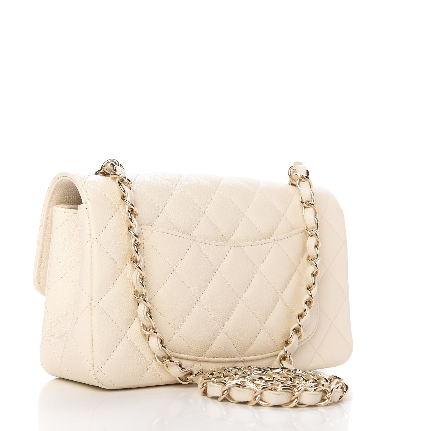 Chanel Caviar Quilted Mini Rectangular Flap White 3 of 11