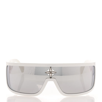 Louis Vuitton Acetate Crystal Cyclone Sport Mask Sunglasses Z1742U Ash Silver 2 of 7