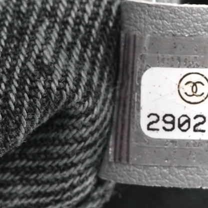 Chanel Denim Quilted Denimpression Flap Grey Black 8 of 11