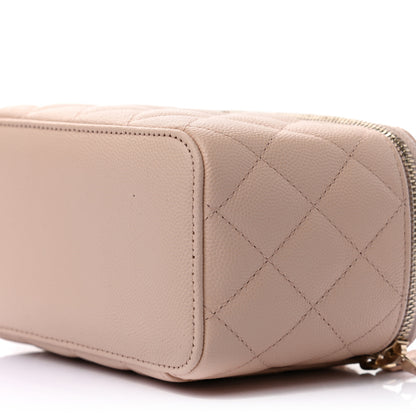 Chanel Caviar Quilted Small Vanity Case With Chain Light Beige 9 of 9
