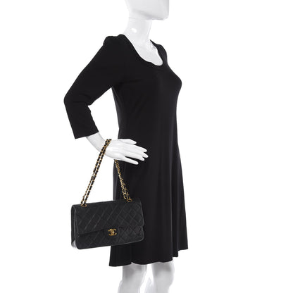 Chanel Lambskin Quilted Medium Double Flap Black 2 of 13