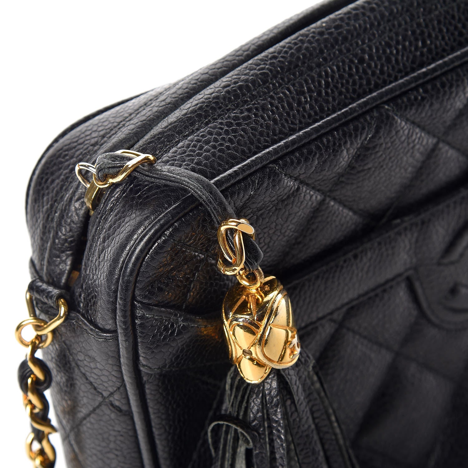 Chanel Caviar Quilted Camera Case Black 9 of 16