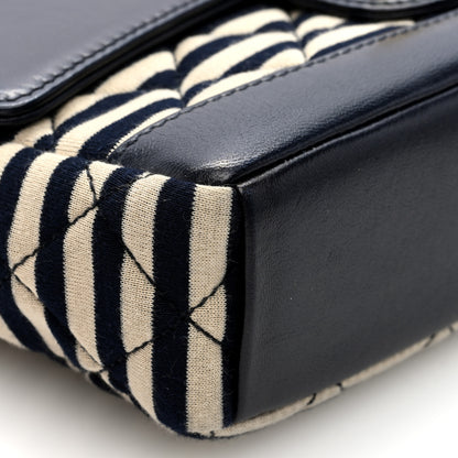 Chanel Jersey Quilted Small Coco Sailor Flap Black White 10 of 11