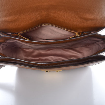 Miu Miu Goatskin Madras Shoulder Bag Cuoio 6 of 25
