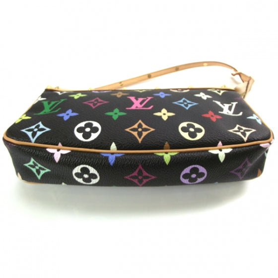 Monogram Multicolor Pochette Accessories Black