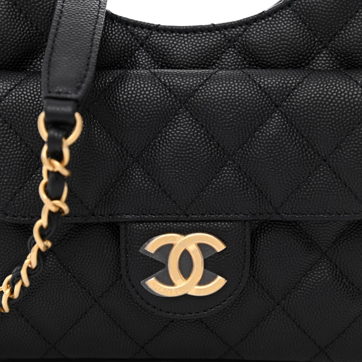 Chanel Caviar Quilted Small Wavy CC Hobo Black 8 of 11