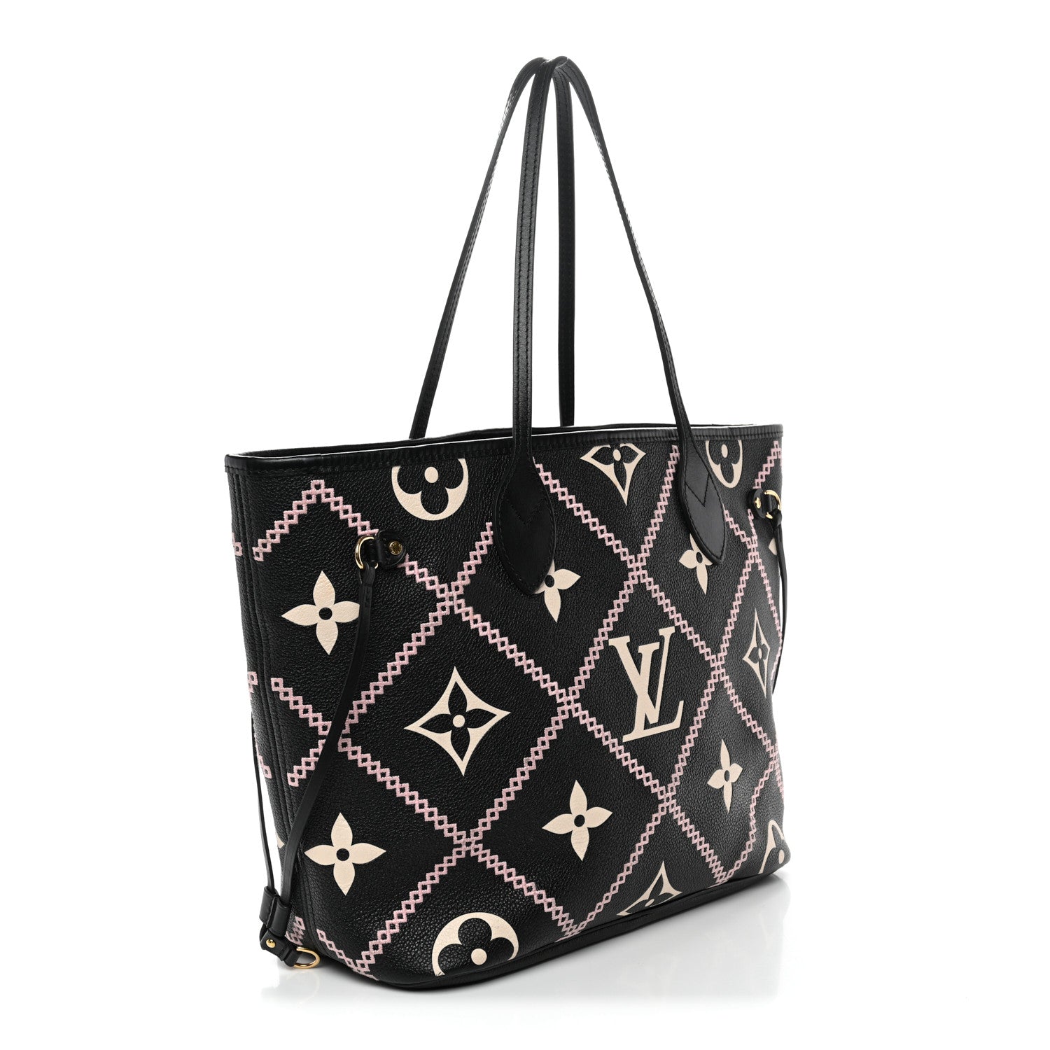 Louis Vuitton Empreinte Monogram Giant Broderies Neverfull MM Black 3 of 10