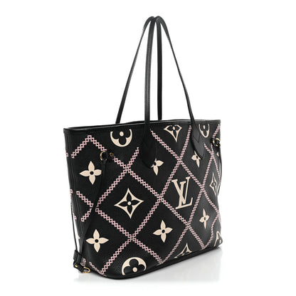 Louis Vuitton Empreinte Monogram Giant Broderies Neverfull MM Black 3 of 10