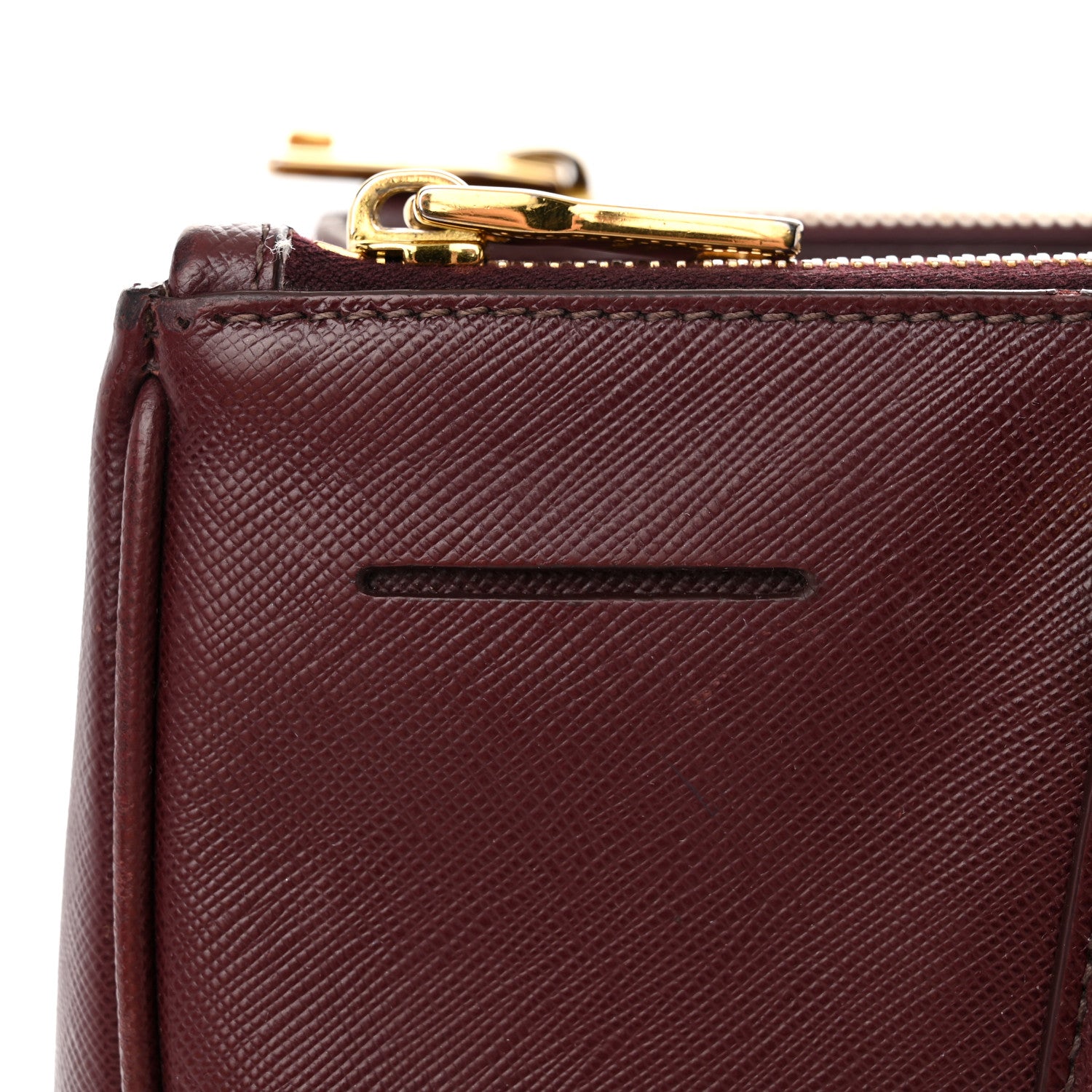 Prada Saffiano Vernice Medium Galleria Double Zip Cerise 16 of 25