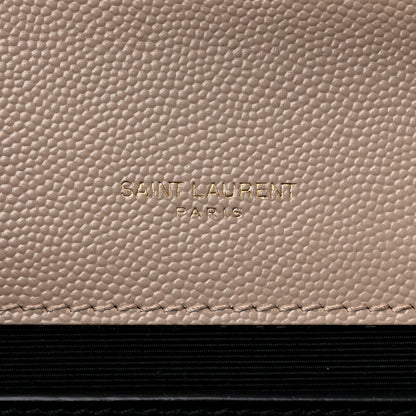 Saint Laurent Grain De Poudre Medium Monogram Kate Satchel Dark Beige 9 of 9