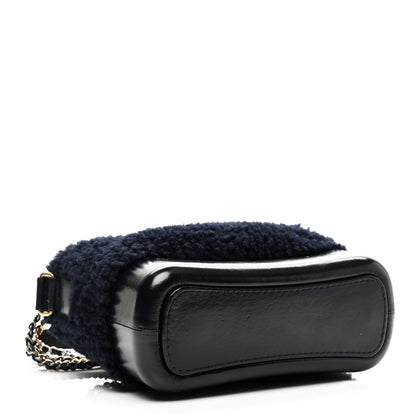 Chanel Shearling Small Gabrielle Hobo Navy 4 of 10