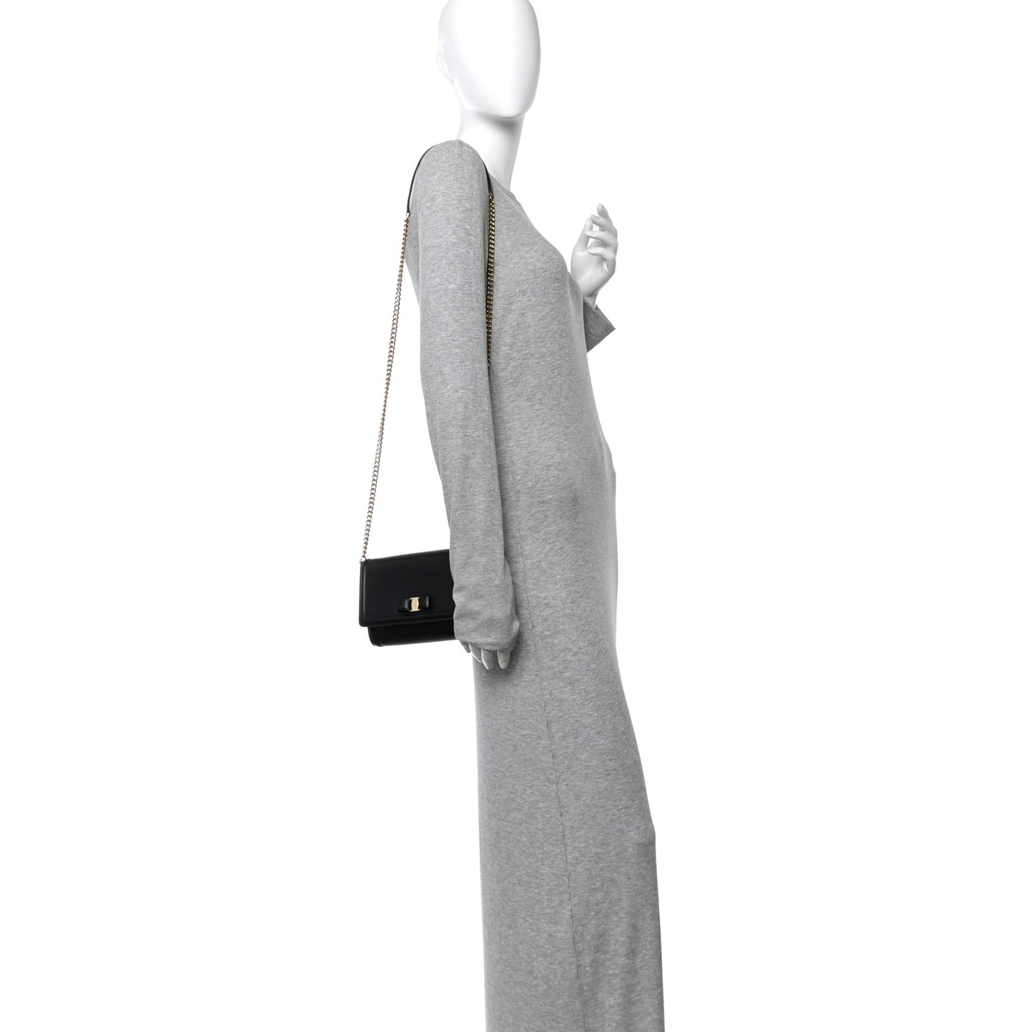 Hammered Calfskin Vara Bow Mini Bag Black