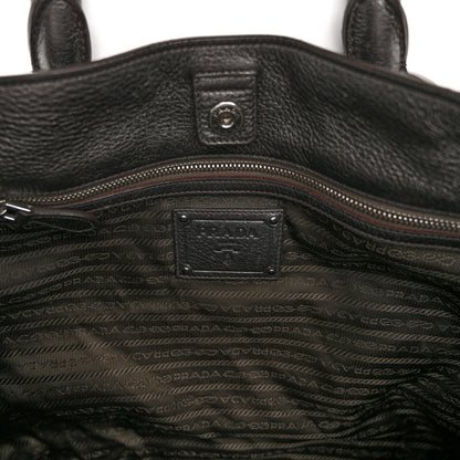 Prada Vitello Daino Shopping Tote Piombo Mordore 6 of 12