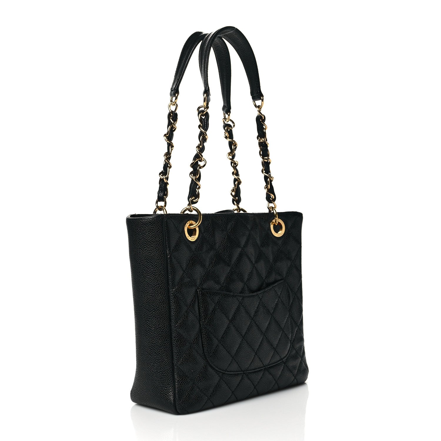 Chanel Caviar Quilted Petit Shopping Tote PST Black 2 of 10